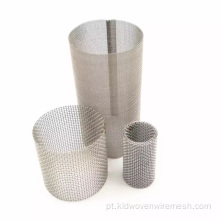 filtro de cilindro de malha de aço inoxidável